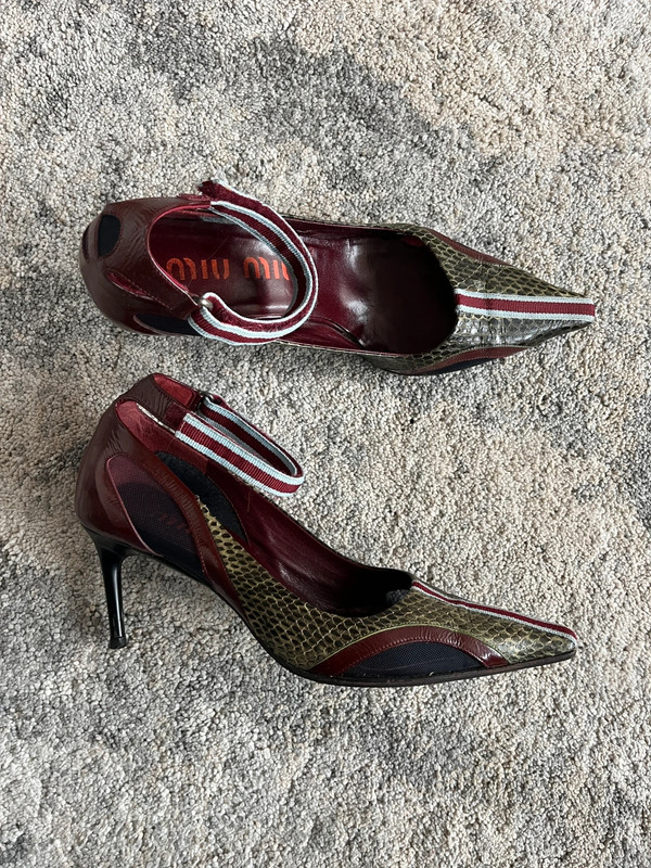 Miu Miu 2000’s python leather heels 4