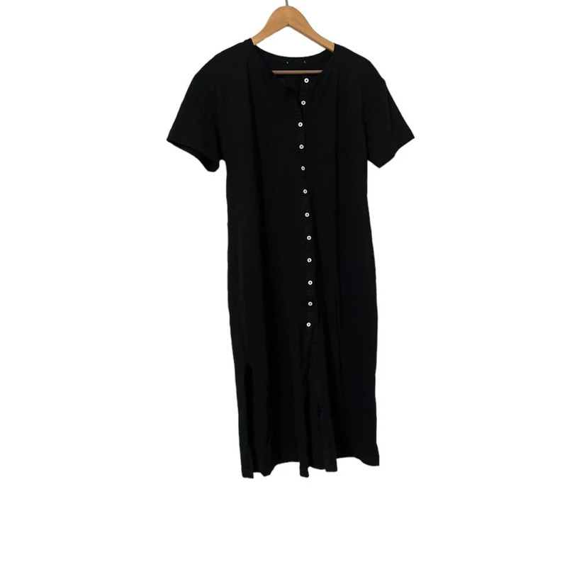 Zara Button Down Short Sleeve Midi Dress 1