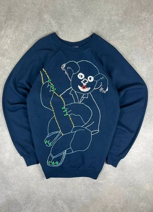 Sweat-shirt Crewneck vintage Hanes made in USA brodée Koala, marke: Hanes, zustand: Sehr gut, größe: L, 20,00 €, 21,70 € beinhaltet Vinted-Käuferschutz Pro