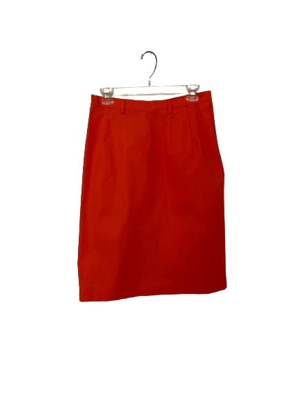 New Handmade 100% Cotton Orange Skirt, Sz S/M 1