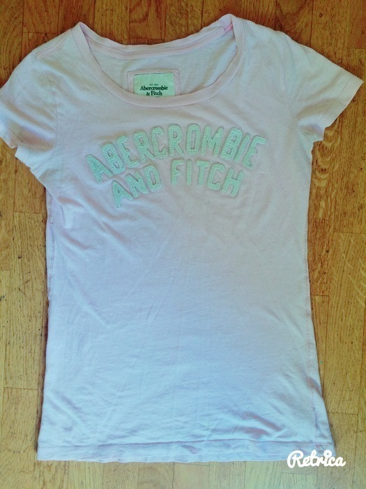 T-shirt abercrombie rose pale 1