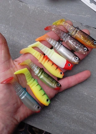 8 x rubber fishing shads, brand: Unbranded, condition: New without tags, £4.00, £4.90 includes Buyer Protection Pro