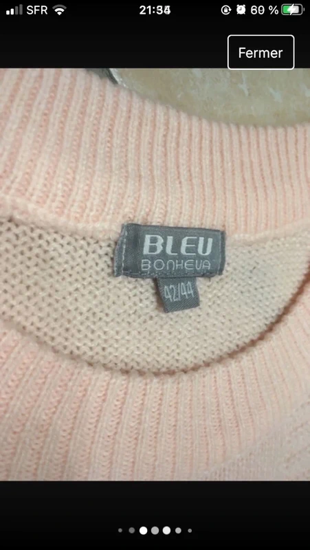 Superbe pull en 42 en excellent état de marque Bleu Bonheur - photo numéro 2