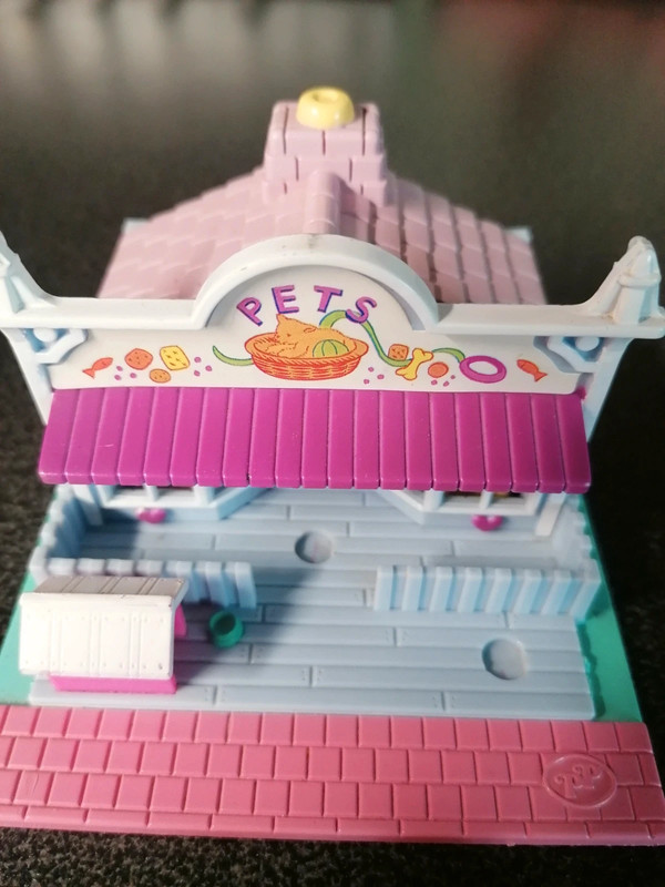 Polly Pocket Pets Shop Vintage Pet blue bird casetta house + 2