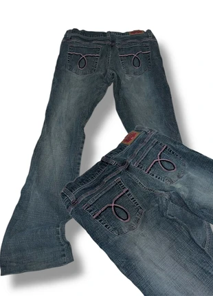 Low waist flared jeans pink y2k 2000er style gr.34, merk: Japan Style, staat: Heel goed, maat: XS / 34 / 6, € 36,99, € 39,54 inclusief Kopersbescherming