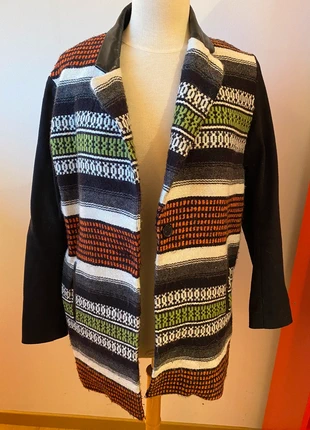 Manteau Maje en tweed et cuir , merk: Maje, staat: Heel goed, maat: M / 38 / 10, € 37,00, € 39,55 inclusief Kopersbescherming