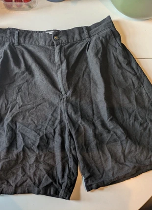 Black wide leg linen mix black Bermuda shorts, brand: ONLY, condition: Very good, size: L / UK 16-18, £4.50, £5.43 includes Buyer Protection