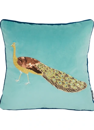 peacock embroidery cushion cover, brand: home and haven, condition: New with tags, size: 45 x 45 cm, £8.80, £9.94 includes Buyer Protection Pro
