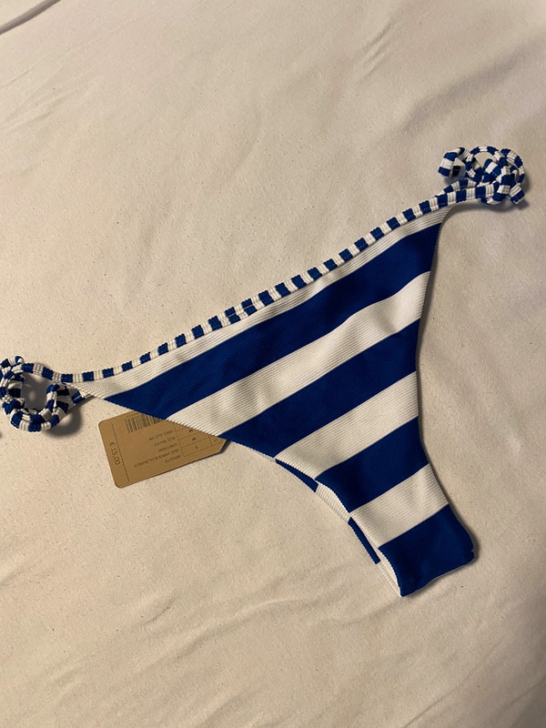 Blue By U Tanga - Striped Bikini Bottoms for Women