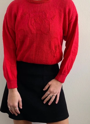 Maglione rosso lana handmade, marca: Handmade, estado: Muito bom, tamanho: S / 36 / 8, €6.00, €7.00 inclui Proteção do Comprador