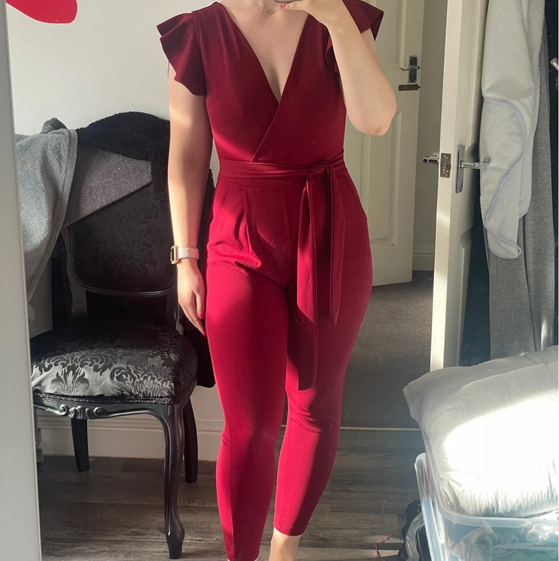 Quiz 2025 burgundy jumpsuit