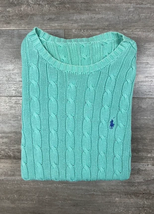 Torsadé Tressé Polo Ralph Lauren Col rond | Taille M | Turquoise / Menthe logo brodé, marca: Ralph Lauren, estado: Muy bueno, tamaño: M / 38 / 10, 35,00 €, 37,45 € Protección al comprador incluida