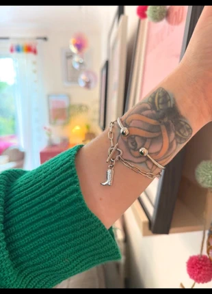 Silver paperclip bracelet with cowboy boot charm, brand: the charm club, condition: New without tags, £12.00, £13.30 includes Buyer Protection