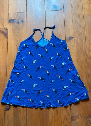 Débardeur bleu avec perroquet., marke: Pimkie, zustand: Sehr gut, größe: XS / 34 / 6, 3,00 €, 3,85 € inklusive Vinted-Käuferschutz