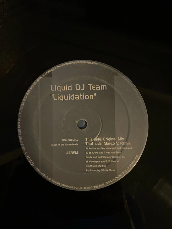 Liquid DJ Team - Liquidation (United Recordings) vinyl 3