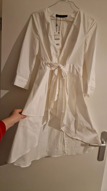Robe chemise blanche zara