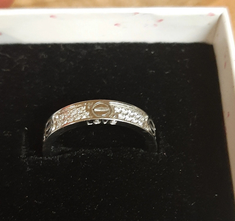 Cartier White Gold Pave Diamond Wedding Love Ring Size 54 Vinted