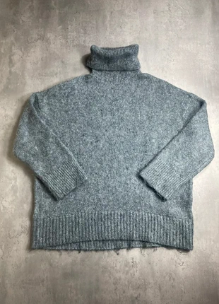 H&M pull col roulé effiloché gris L, marca: H&M, estado: Muito bom, tamanho: L / 40 / 12, €6.00, €7.00 inclui Proteção do Comprador Pro