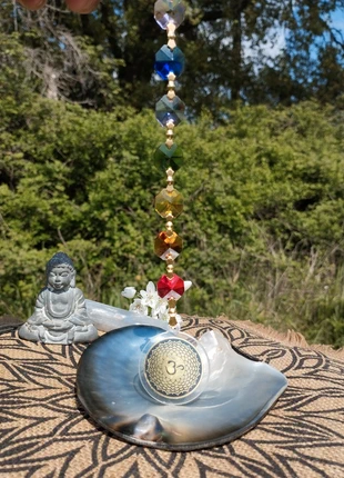 Capteur de Soleil Ohm 7 Chakras Décoration Feng Shui Coffret Cadeau Sun Catcher, marque: Naturel, état: Très bon état, 14,90 €, 16,35 € Protection acheteurs (Pro) incluse