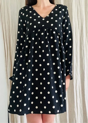 Robe noire à pois beige - Taille 38, marque: Jaminni&Cie, état: Très bon état, taille: M / 38 / 10, 15,00 €, 16,45 € Protection acheteurs (Pro) incluse