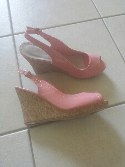 Chaussures compensé rose