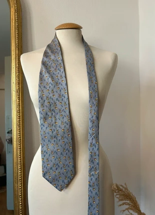 Cravate vintage bleu à motifs moulin 100% soie, marke: Vendôme, zustand: Sehr gut, 6,00 €, 7,00 € inklusive Vinted-Käuferschutz