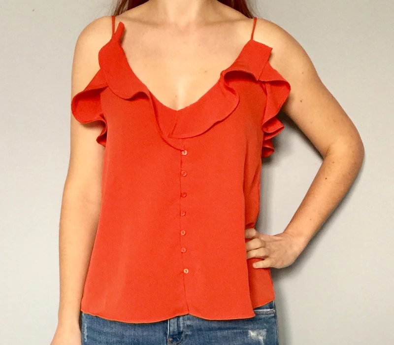 Jolie blouse orangée - photo numéro 2