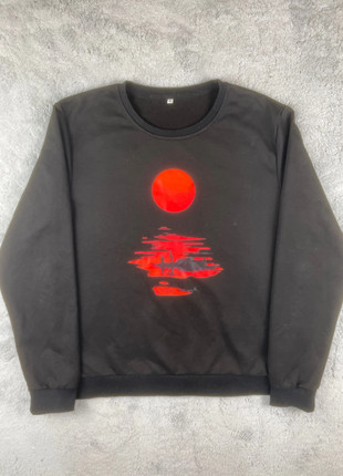 Pull ras de cou soleil couchant / Noir Rouge / Taille M, brand: Shein, condition: Very good, size: M, 1.00 €, 1.75 € includes Buyer Protection