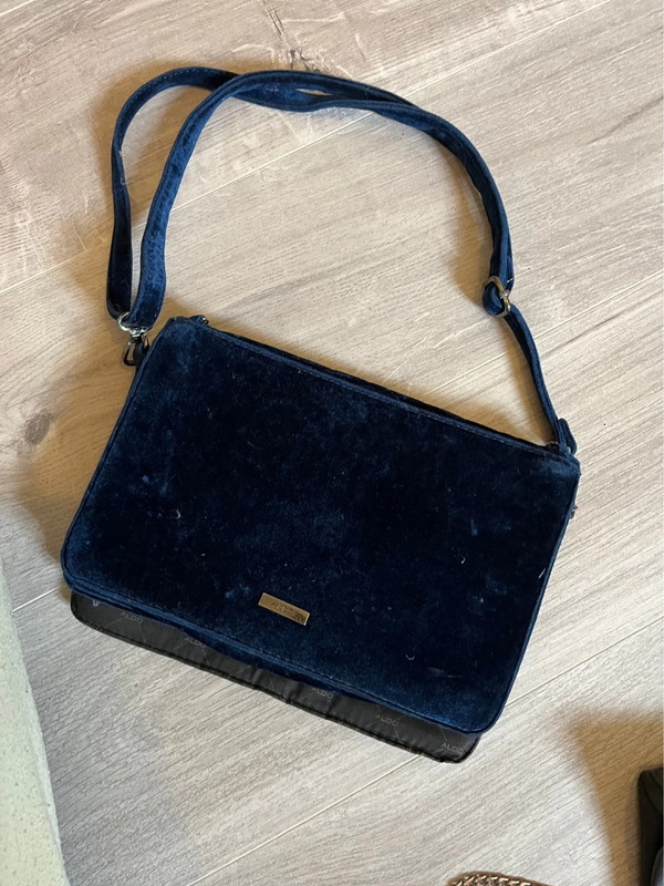 Aldo blue velvet bag