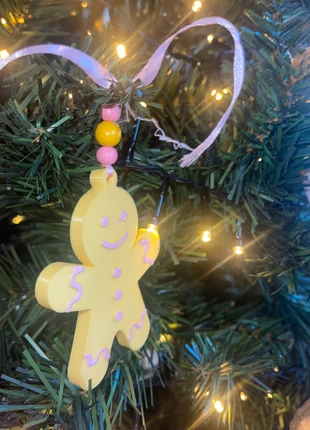 Peperkoekmannetje kersthanger – 9 cm, merk: Handgemaakt, staat: Nieuw met prijskaartje, € 3,25, € 4,11 inclusief Kopersbescherming