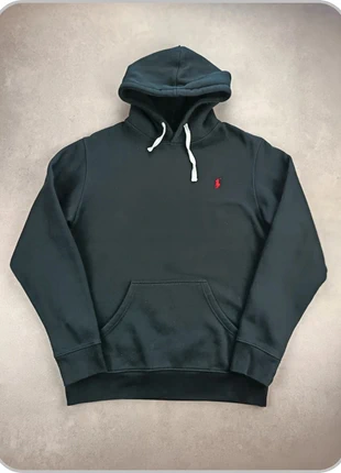Sweat Pull à capuche Ralph Lauren noir logo rouge brodé taille XL, brand: Ralph Lauren, condition: Very good, size: XL, €59.90, €63.60 includes Buyer Protection