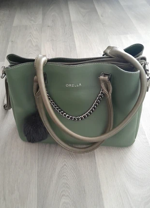 sac à main en simili cuir vert avec sangle réglable, marca: Vintage Dressing, estado: Muito bom, €15.00, €16.45 inclui Proteção do Comprador