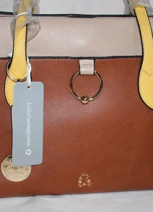 Sac à main neuf Lulu Castagnette marron moutarde et beige, marque: Lulu Castagnette, état: Neuf avec étiquette, 29,99 €, 32,19 € Protection acheteurs incluse