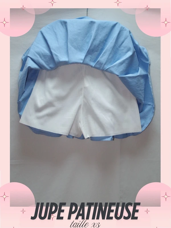 Jupe plissée bleue - Taille XS - photo numéro 3