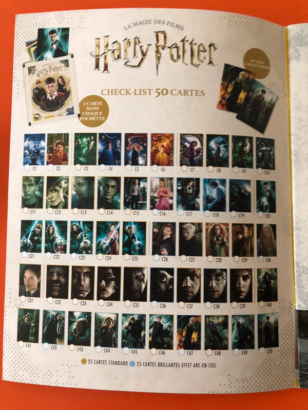 PANINI HARRY POTTER et La Magie des Films album complet avec les