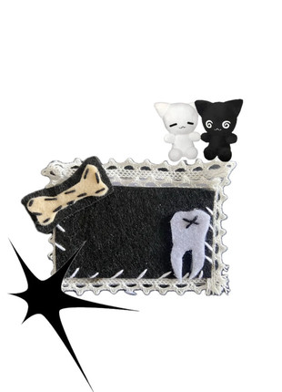 Porta carte di credito in feltro fatto a mano con decorazioni, marque: sparkle cake, état: Neuf sans étiquette, 6,00 €, 7,00 € Protection acheteurs incluse