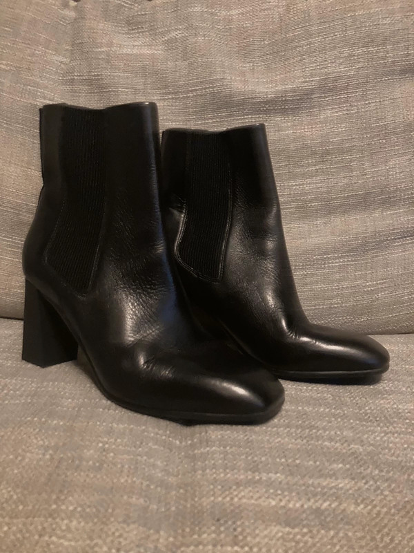 Black leather boots size 4 - Vinted