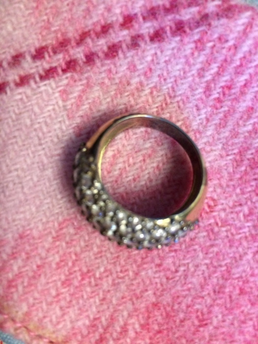 bague strass plaqué or 2