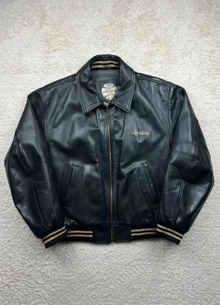 Blouson cuir Redskins Garment Baseball vintage US 90's - cuir noir - L homme, marca: Redskins, estado: Muito bom, tamanho: L, €164.90, €173.85 inclui Proteção do Comprador