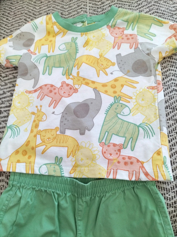 Ensemble short et t-shirt en coton 23 mois très bon état - photo numéro 3