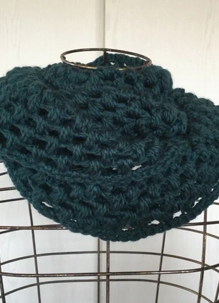 Petrol groen/blauw gehaakte colsjaal nieuw, état: Neuf sans étiquette, 9,99 €, 11,19 € Protection acheteurs incluse