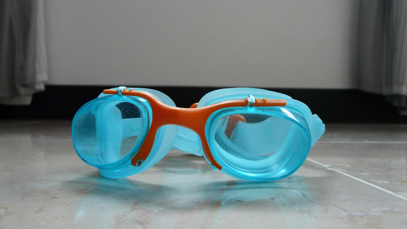 lunettes natation enfant Tribord- turquoise et orange