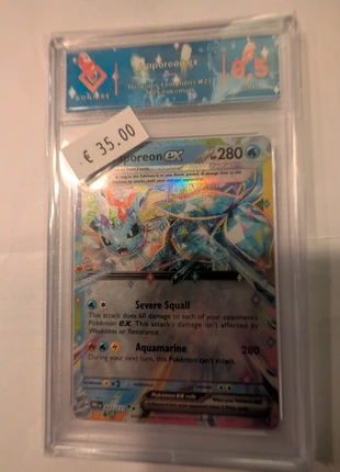 Prismatic Evolutions #23 Vaporeon Ex Bonfire Grading 9.5 Mint, merk: Pokémon, staat: Nieuw, € 35,00, € 37,45 inclusief Kopersbescherming