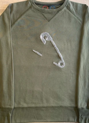 Khaki Green Sweater - Mad - Size S - Embroidered Logo, marca: MAD, estado: Muito bom, tamanho: S, €4.00, €4.90 inclui Proteção do Comprador