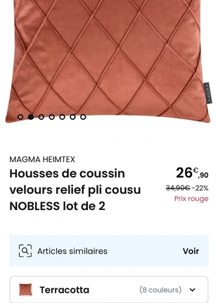 Housse d’oreiller 50x50, marque: Magma, état: Neuf avec étiquette, taille: 50 x 50 cm, 25,00 €, 26,95 € Protection acheteurs incluse