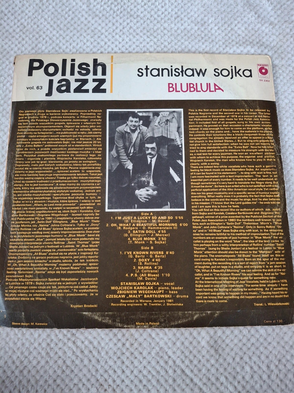 Winyl Stanisław Sojka Polish Jazz 2