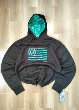 Hoodie boxy fit oversize camo fishing deadstock Mossy Oak USA american vintage 90s, marque: Vintage Dressing, état: Neuf avec étiquette, taille: M, 25,00 €, 26,95 € Protection acheteurs incluse
