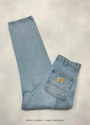 Jean Carhartt wip Bleu clair Large Single Knee Pant Baggy Carpenter Taille S w27 /538, marque: Carhartt, état: Bon état, taille: W27 | FR 36, 39,00 €, 41,65 € Protection acheteurs incluse