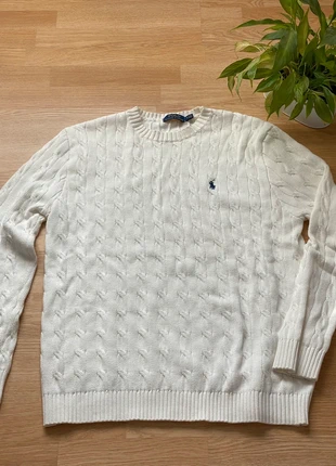 pull torsade et blanc de marque Ralph Lauren très à la mode, merk: Ralph Lauren, staat: Nieuw zonder prijskaartje, maat: M, € 60,00, € 63,70 inclusief Kopersbescherming