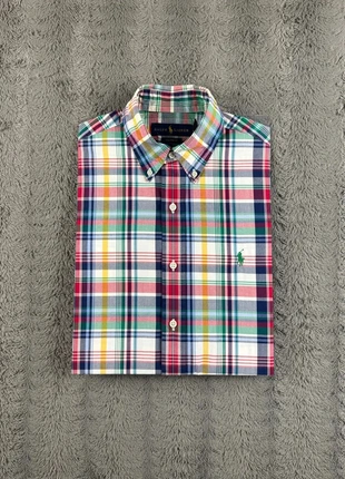 MAgnifique chemise Homme Ralph Lauren S Custom Fit carreaux marine rouge blanc cavalier vert, marca: Ralph Lauren, estado: Muito bom, tamanho: S, €39.00, €41.65 inclui Proteção do Comprador Pro